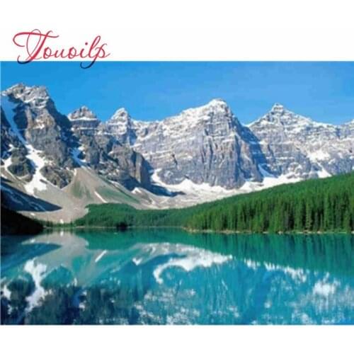 Diamant peinture pleine place montagne diamant broderie paysage image de strass mosaïque Art décor à la maison