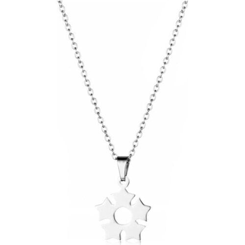 Stainless Steel Hollow Lucky Five-pointed star cosmic sun Pendant Chain Necklace Love Woman Mother Girl Gift Wedding Jewelry