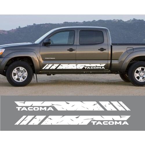 For Toyota Tacoma Car Door Side Skirt Stripe Stickers Pickup Graphic Vinyl Decor Decals Custom Cover Auto Exterior Accessories