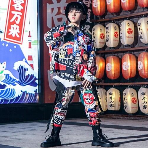 Jazz Dance Costumes ChildrenS Street Hip Hop Dance Outfit Boys Stage Performance Wear Handsome Catwalk Show Clothes DWY4568