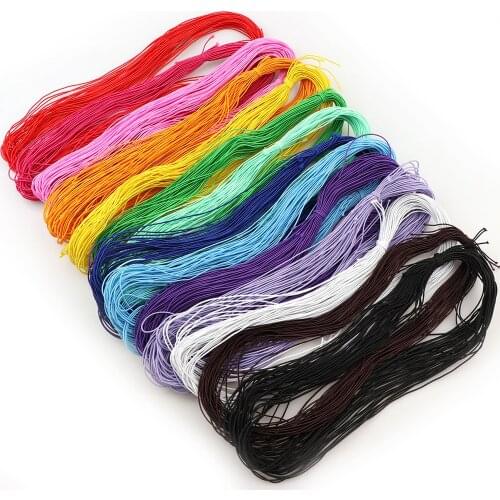 14Color 1mm Beads Jewelry Core Elastic Rope Stretch Rubber Line Nylon Beading Cord For DIY Bracelet Necklace Jewelry Making