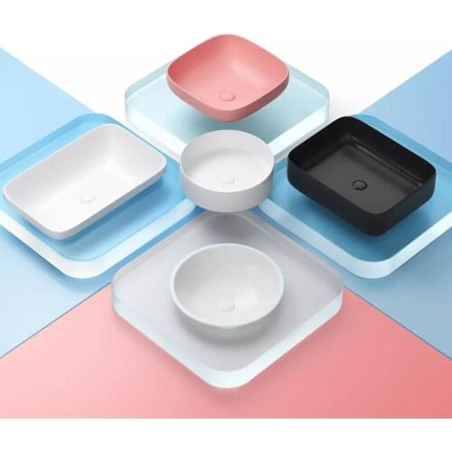Diiib Bingo Art Ceramic Basin Bathroom Wash Basin Square Round WashBasin Bathroom Counter Wash Basin 1200℃ Refining From Xiaomi