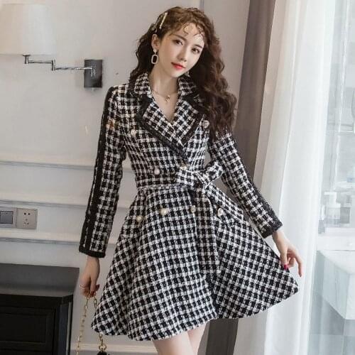 LSHITT Women's Tweed Coats