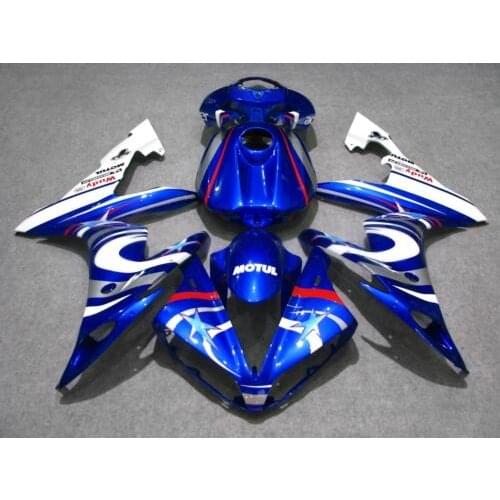 Motorcycle Fairing kit for YAMAHA YZFR1 04 05 06 YZF R1 2004 2005 2006 yzfr1 YZF1000 ABS White blue Fairings set+7gifts YN53