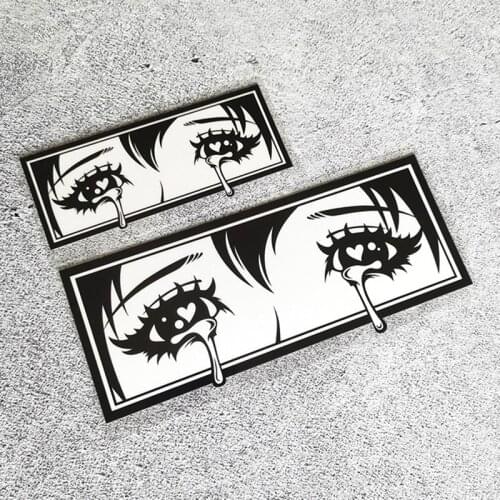 Sad Girl Tears Crying Eye Look Decal Creative Fashion Beauty Lady Sticker for Auto Car Truck Vans Motor Computer Bike