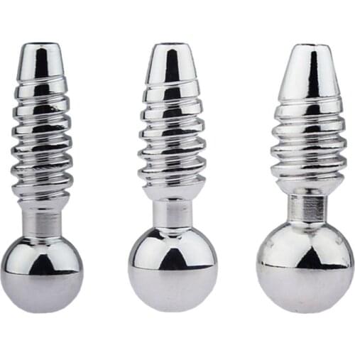 Stainless Steel Through Hole Thread Urethral Sound Plug Urethral Stimulation Dilator Couple Flirt Masturbator Adult Game Sex Toy