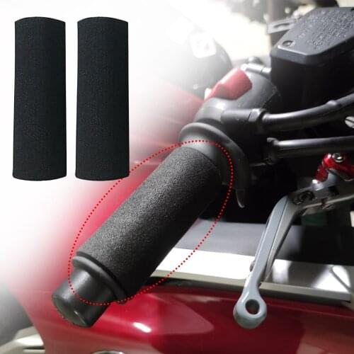 Motorcycle Bicycle Slip-on Foam Anti Vibration Comfort Handlebar Grip Cover Handlebar Cover Grips Smooth Soft Rubber