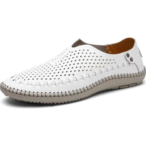 New Spring And Autumn Handmade Causal Shoes Men Loafers Moccasins Men Driving Shoes High Quality Flats For Man Big Size D9-37