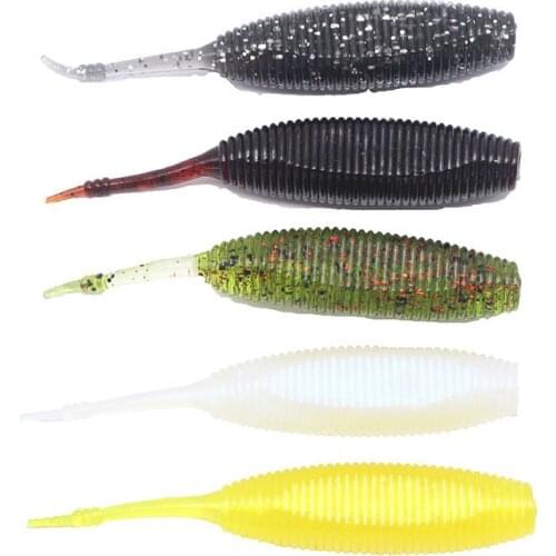 New Product 9cm/8g 5 Colors Vivid PVC High Simulation Artificial Screw Worm Soft Fishing Lure Swimbait