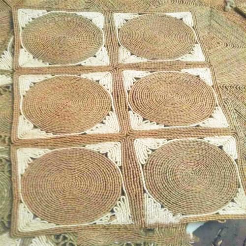 Pucao carpet pastoral straw mat tatami yoga bay window meditation meditation mat Fine color carpet 2