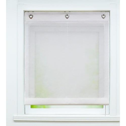 Roman Curtains with U-Shape Hooks Floral Printed Polyester Tulle for Home Kitchen Living Room Decor