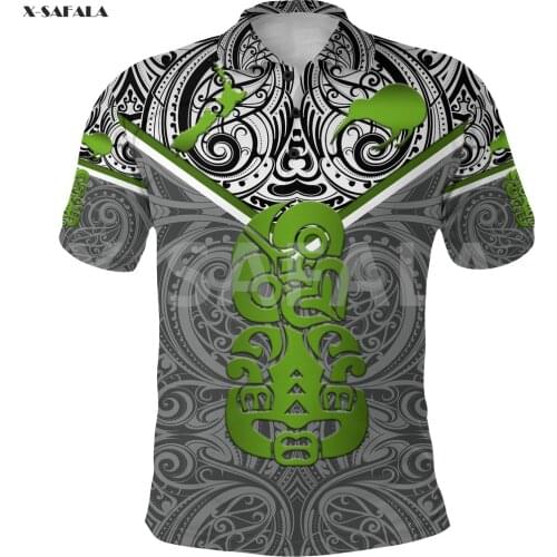 New Zealand Maori Kolisi Tonga 3D Over Printed Polo Shirt Men Women Unisex Thin 1 Collar Short Sleeve Street Wear Casual Tee