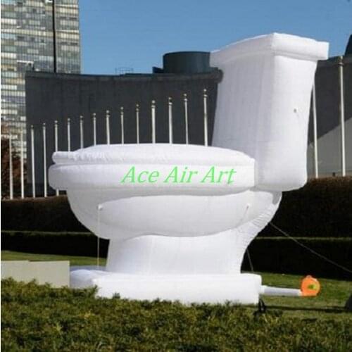 Made in China wholesale Manufacture outdoor inflatable toilet, inflatable stool for toilet day advertising