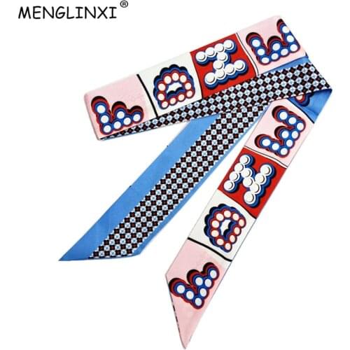 LOVE Letter Silk Scarf 2021 New Luxury Brand Women Scarf Fashion Long Skinny Bag Head Scarves For Ladies G