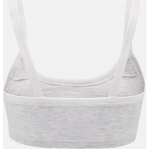 Y166 Student Girl Spaghetti Straps Training Bra Underwear Cute Cartoon Zebra Planet Animal Print Bralette Thread Ribbed Wireless