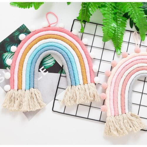 Baby Room Decoration Nordic Style Wall Hanging Ornament For Photography Props Cute Colorful Tapestry Tassel Wall Hanging Toys