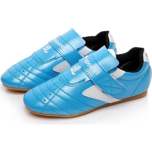 USHINE EU26-44 blue sports shoes Kung Fu Wushu Taichi Karate Martial Arts Wrestling sneakers Taekwondo shoes Children Adult
