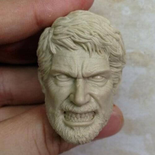 Blank 1/6 Scale The Last Of Us TLOU Joel Head Sculpt Unpainted Angry New Version