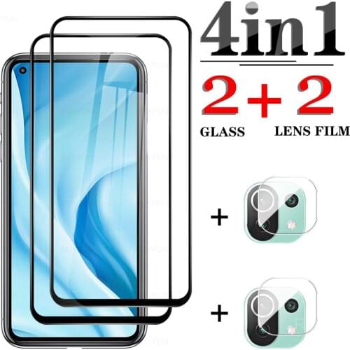 4in1 Camera Lens Tempered Glass for Xiaomi 11 lite 11pro 10 ultra 10i 10s 10t lite pro Phone Glass mi 9t 8 9se Screen Protector