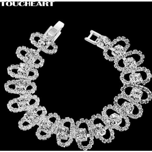TOUCHEART New Elegant Classic Charm Crystal Bracelets & Bangles Wedding Jewelry Pulseras Feminina Bracelet For Women SBR170081