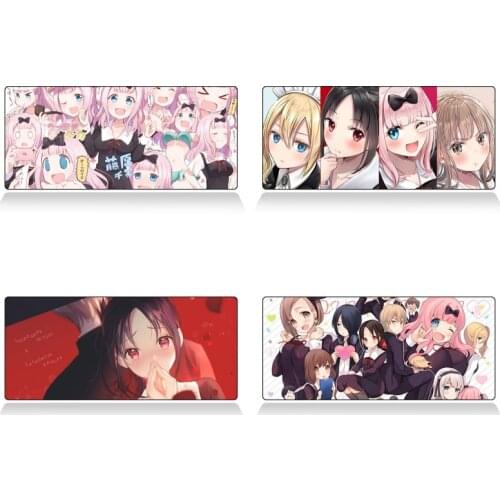 1pcs Anime Kaguya-sama: Love Is War Cartoon Fujiwara Chika Printed Mousepad Play Game Mat Keyboard Pad Cosplay Prop for Girl Boy