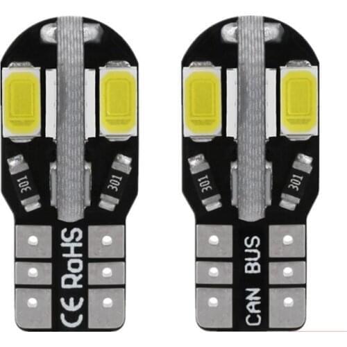 10-100pcs Automobile Led Decoding T10 5730 5630 8smd Bulb Width Indicator Lamp License Plate Light Reading Lamp Led Light white