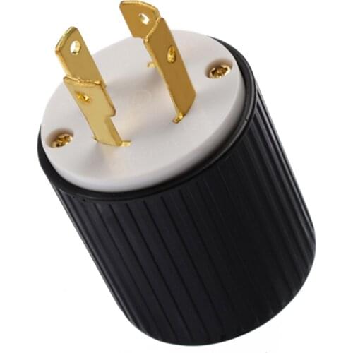 30A Black L14-30 Plug For Industrial Generator Loose-proof Grounding Locking Male Connection Wiring Plug 3 Pole