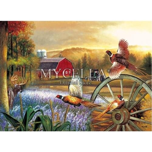 5d Diy Diamond Painting Birds Farm Diamond Mosaic Landscape Picture Diamond Embroidery Cross Stitch Home Decor Christmas Gifts