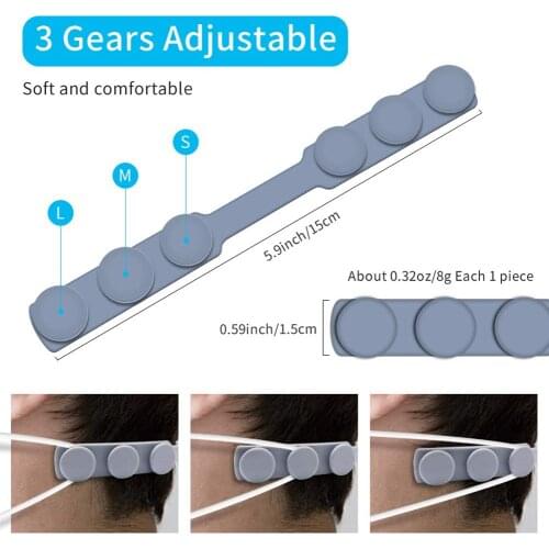 5x Connection Disposable Dustproof Masks Ear Protectors Extension Belt Buckle Anti-slip Mask Ear Hook Strap Holder
