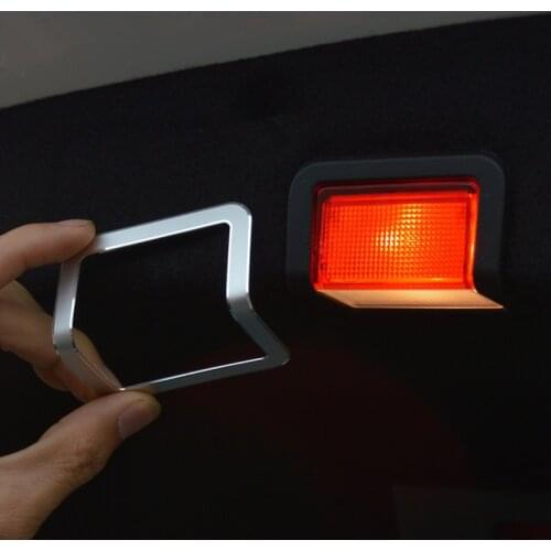 Car Tail Trunk Warning Lamp Frame Decoration Cover Trim Aluminium Alloy For Mercedes Benz W205 C E Class GLK CLS ML GL