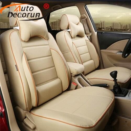AutoDecorun PVC leather cover car seats for Nissan Patrol seat covers sets for cars accessories Car seat cushion covers supprots