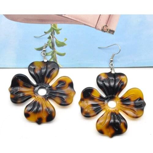 2018 Sale Hot Sale Earings Big Pendientes Mujer Fashion Flower Earrings Bijoux Drop For Women Plated Jewelry Brincos Oorbellen