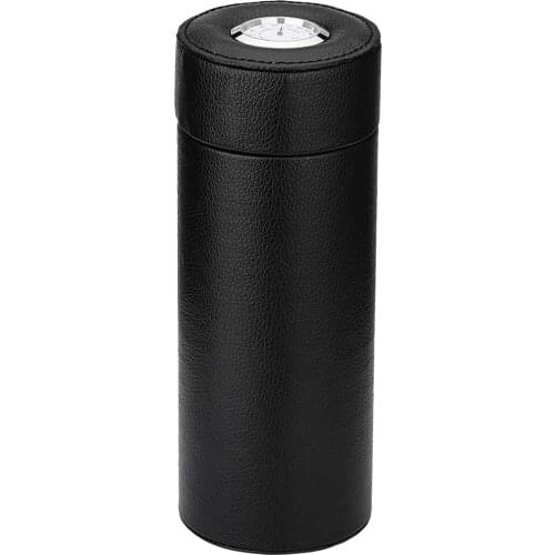 Cedar Wood Lined Cigar Humidor Hygrometer Carrying Holder Case Tube Gift