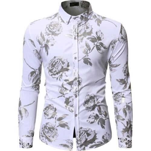 European Size Mens Bronzing Shirt, Long-sleeved Large Size Shirt, Men Clothing, Mens Shirts , Shirts for Men