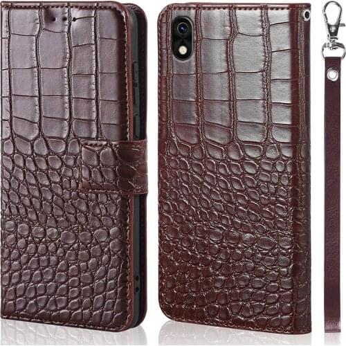 Flip case for xiaomi redmi 7a case Crocodile texture leather cover on redmi 8a bumper hongmi 7a phone case bag coque