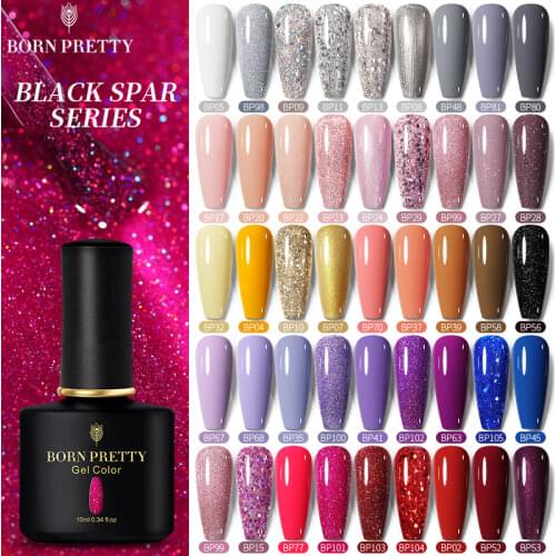 BORN PRETTY Pro 15ml Black Gold Series 60 Colors Nail Gel Varnish Manicure Soak Off UV Gel Nail Gel Polish Base Top Coat Gellak
