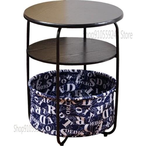 Small Coffee Table Simple Mini Creative Shelf Corner Table Modern Sofa Side Table Side Table Bedroom Bedside Small Round Table