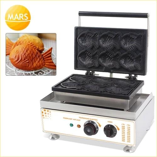 Mars Free Shipping Commercial 110V 220V Electric Taiyaki Mini Fish Waffle Maker Machine Baker In Baking equipment