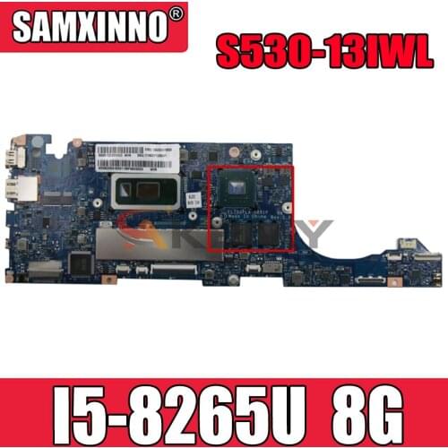Mainboard For Lenovo ideapad S530-13IWL Laptop motherboard ELZ02 LA-G651P motherboard with CPU I5 8265U RAM 8G GPU MX150