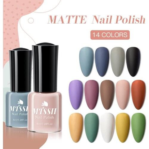 Mtssii 8ml Matte Top Coat Color UV Gel Nail Polish Semi Permanent Soak Off UV Gel Varnish DIY Nail Art Gel