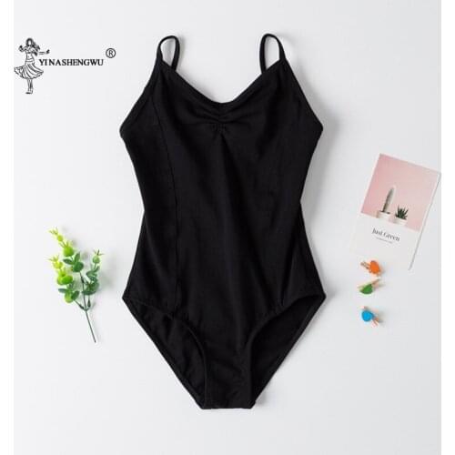 Girls' Camisole Leotard with Straps Gymnastic Ballet Dance Tutu Dress Leotard Skirt Low Back Cotton Basic Dance Wear 5 Colour