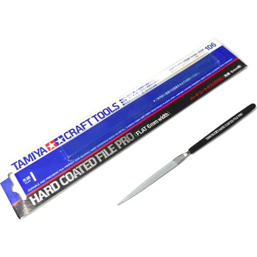 TAMIYA 74106 Hard Coated File Pro Flat 6mm Width PLASTIC MODEL KIT CRAFT TOOLS