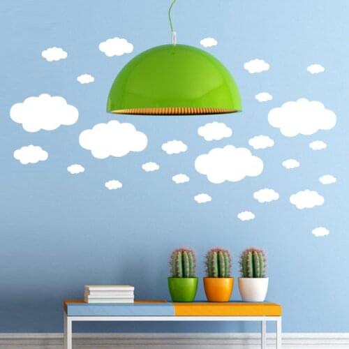 Wallstickers Etiqueta Da Parede 27PCS DIY Clouds Balloon Stickers For Kids Bedroom PVC Decorative Wall Sticker 18MAR02