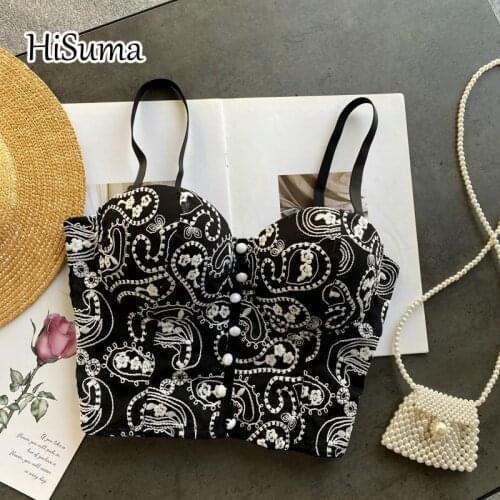 2021 summer new womens Retro Heavy Embroidered buttons Tube top bra one piece belt pad wireless tube top female underwear