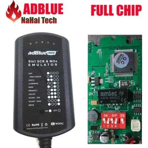 Full Chip Adblue Emulater 9 in 1 9in1 Updated from Adblue 8in1 AdBlue Emulator Box for Multi-Brands Diagnostic-Tool
