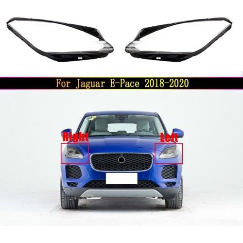 Car Front Glass Lens Lamp Shade Shell For Jaguar E-Pace 2018 2019 2020 ​Transparent Auto Light Case Headlight Cover