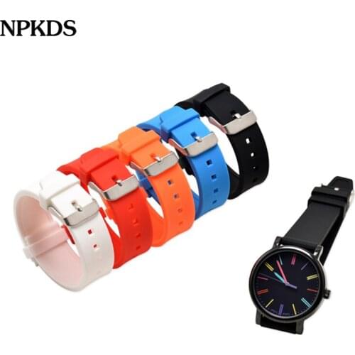 Rubber Watch Band Generic Watch Straps for Sport Watch Silicone Wrist Belt Bracelet 16mm 18mm 20mm 22mm 24mm 26mm 28mm