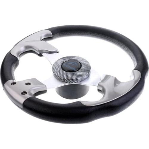 Boat Steering Wheel Aluminum Alloy 3 Spoke 3/4" Shaft 315mm Yacht Sports Wheel