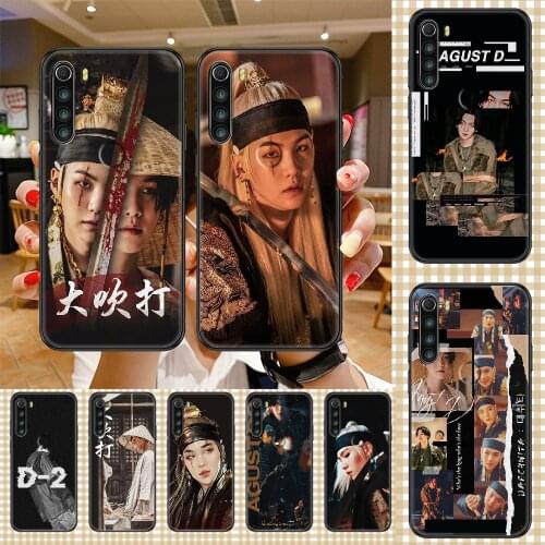 Agust D suga king Phone case For Xiaomi Redmi Note 7 7A 8 8T 9 9A 9S 10 K30 Pro Ultra black silicone cell cover luxury shell