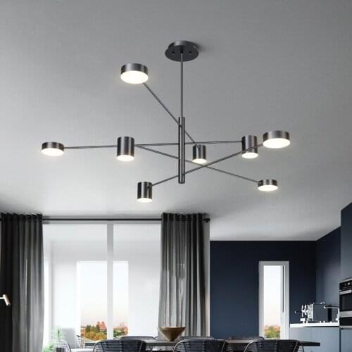 Modern Gold Black White Led Pendant Lights 6/8 Heads Industrial Hanging lights living room Decoration bedroom Light Fixtures